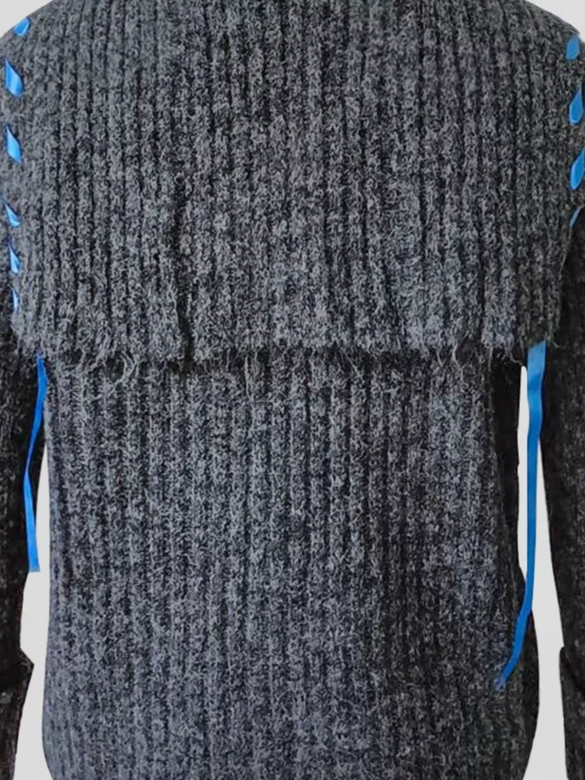 Ribbed Knit Open Front Cardigan