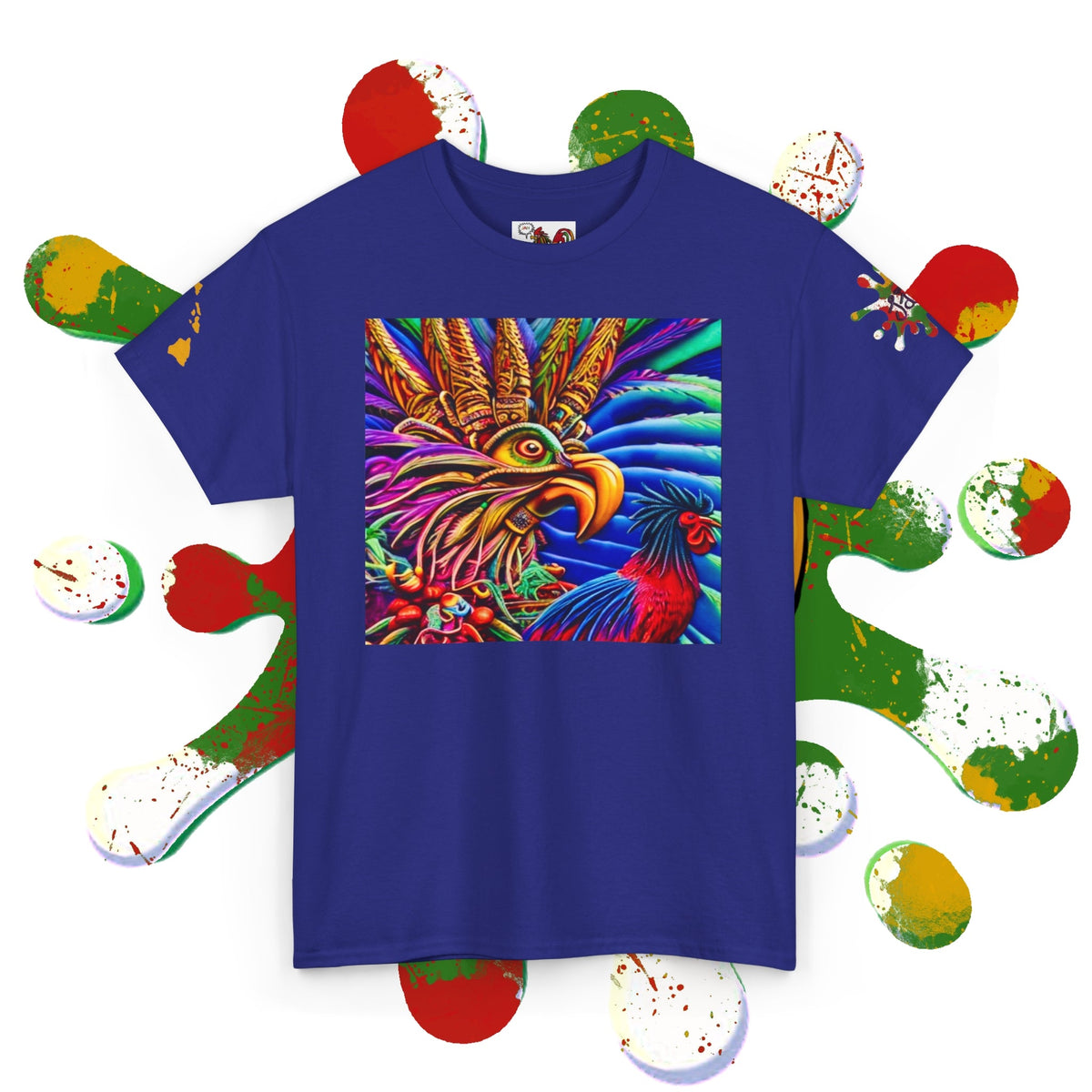 Rasta Rooster Tee - Ancient Maya Edition