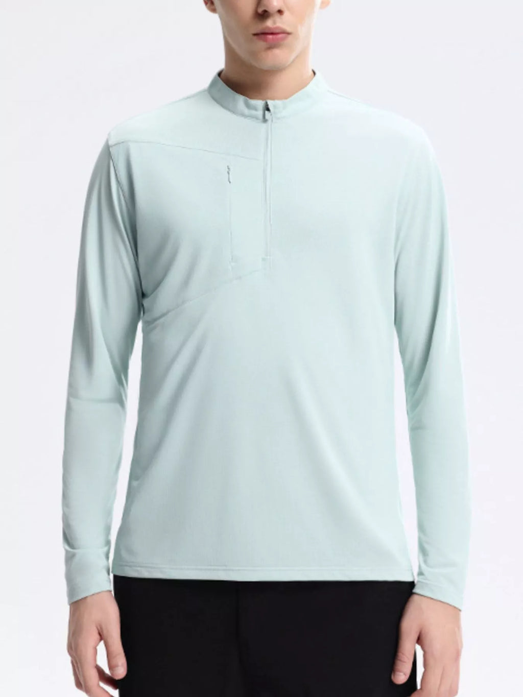 Men's Plus Size Slim Fit Quarter-Zip Sweatshirt