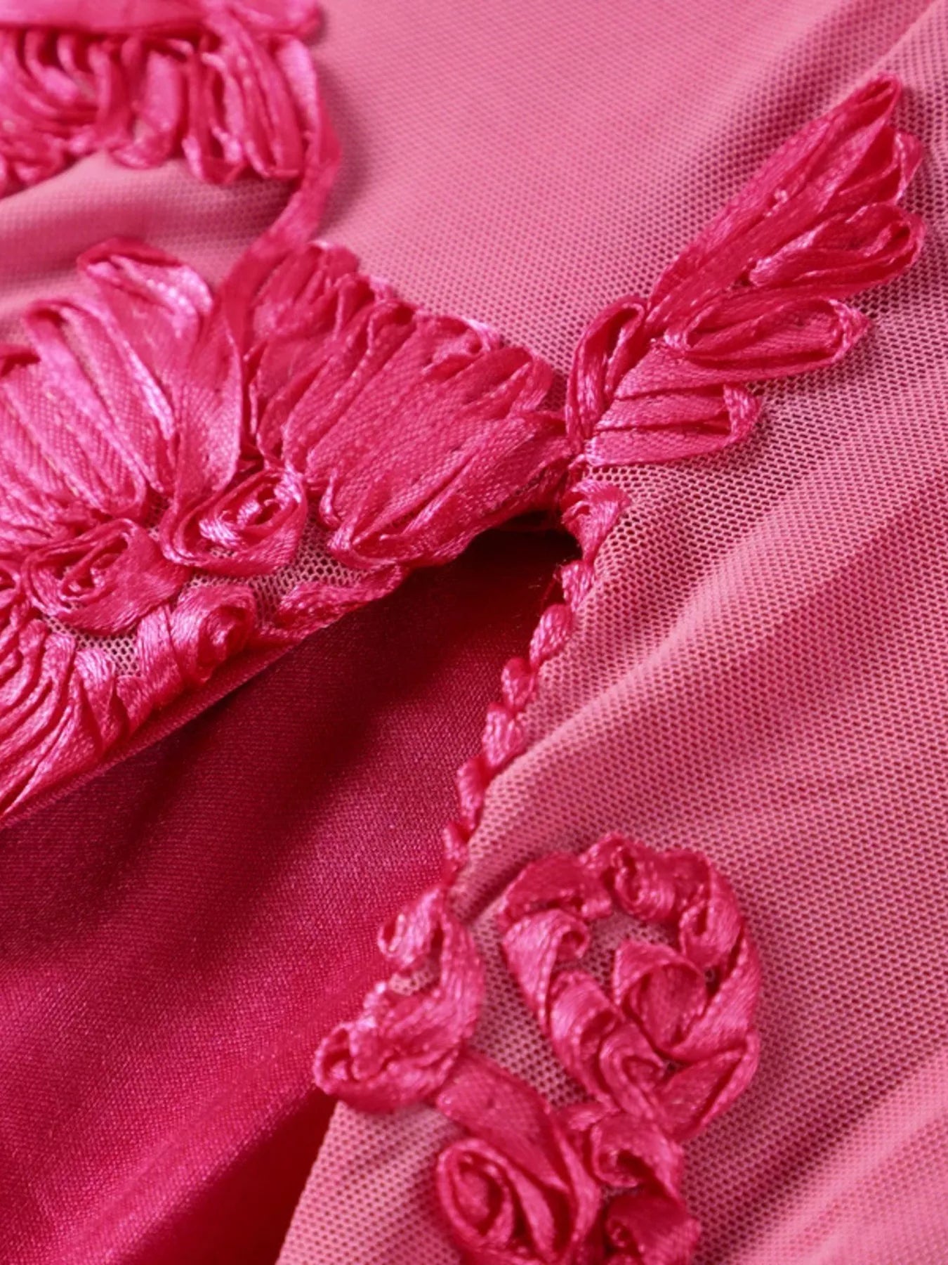 Floral Flounce Sleeve Round Neck Dress