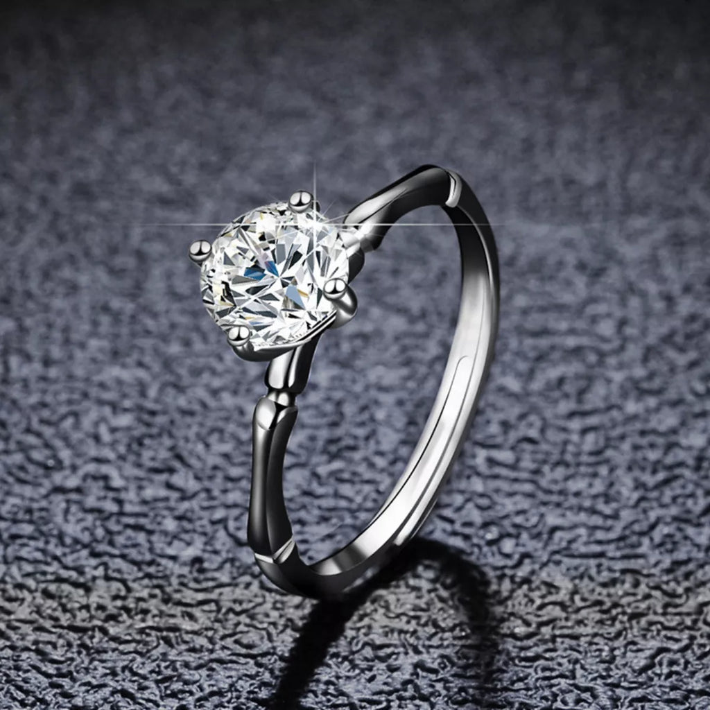 1 Carat Moissanite Minimalist Ring