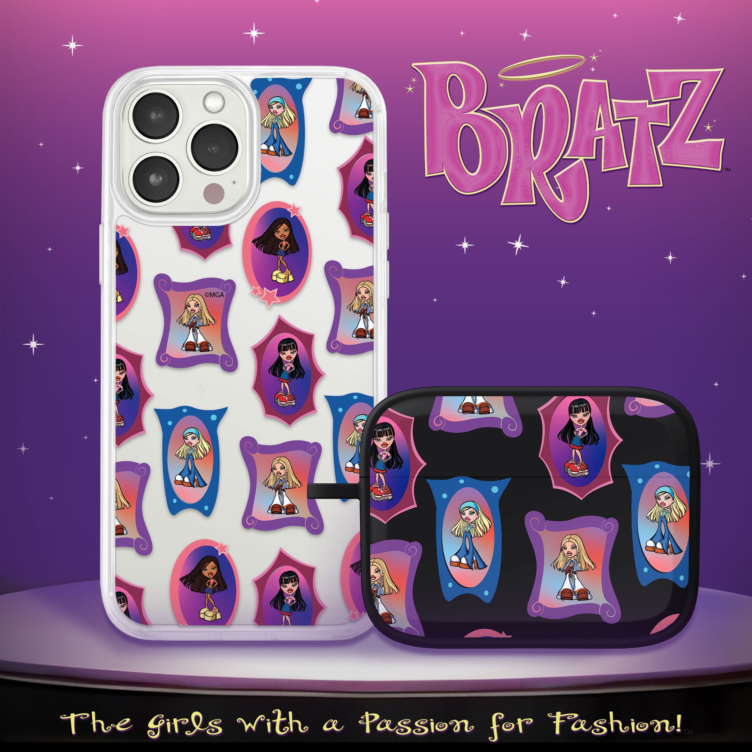 Bratz® Classic HD Apple iPhone 14 Mag-Safe Phone Case and AirPods AirPods Pro Combo Package