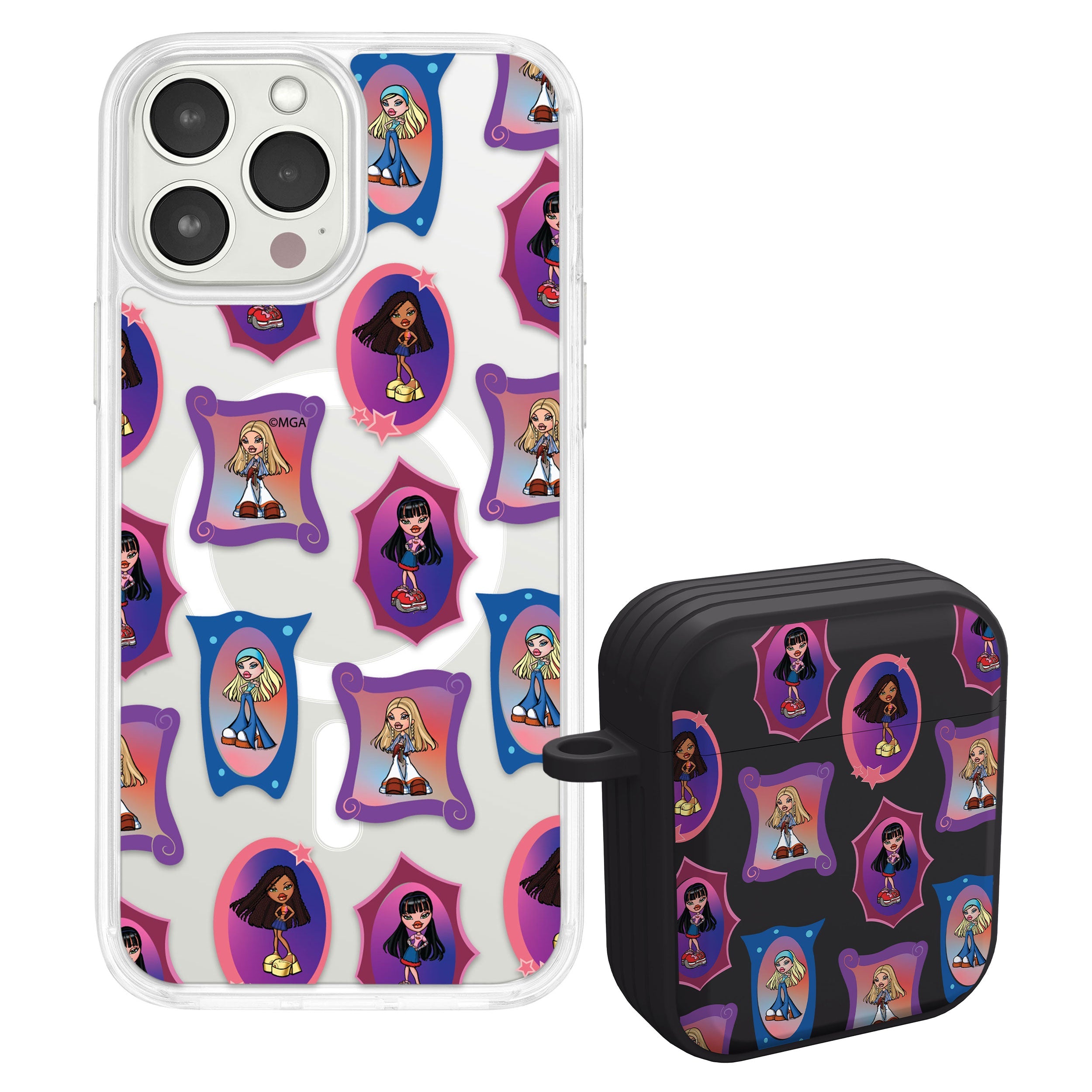 Bratz® Classic HD Apple iPhone 15 Mag-Safe Phone Case and AirPods Gen 1 & 2 Combo Package