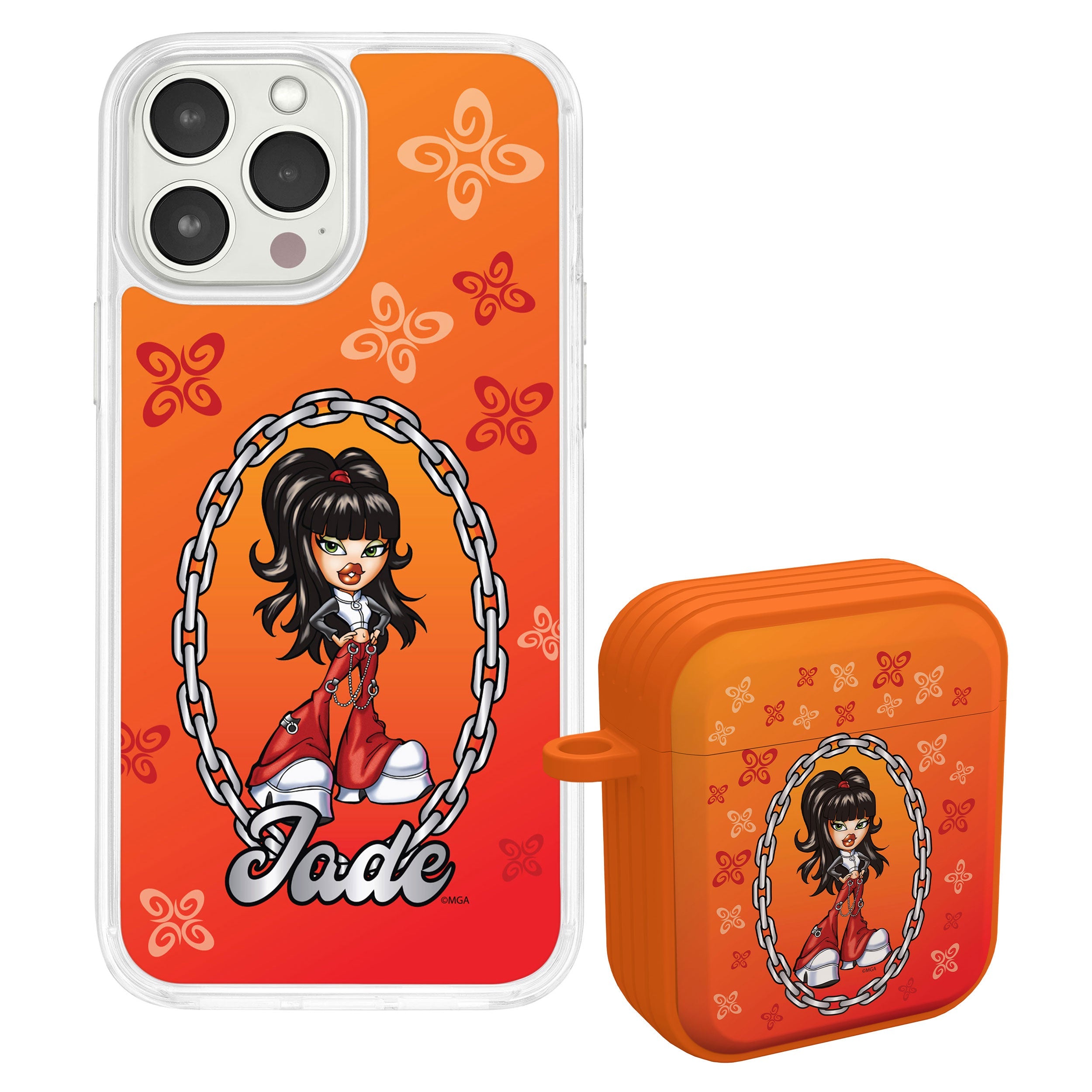 Bratz® Passion For Fashion HD Apple iPhone 14 Mag-Safe Phone Case and AirPods Gen 1 & 2 Combo Package