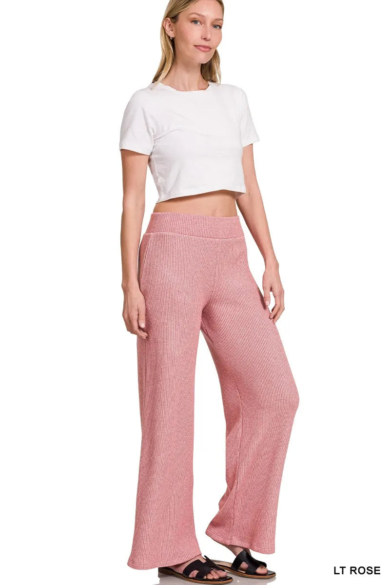Zenana Sweater Boxy Top & Long Pants Set