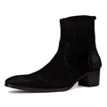 Dress Boot for Men Suede Leather Chelsea Boots Casual Heel Shoes OS-JY002-US
