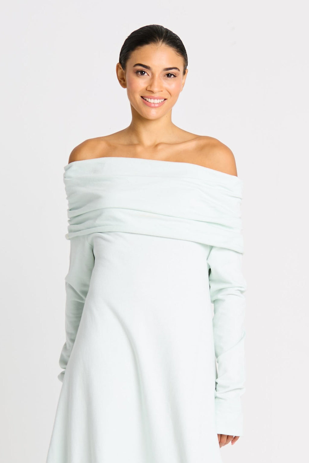 French Terry Curtain Dress - Mint