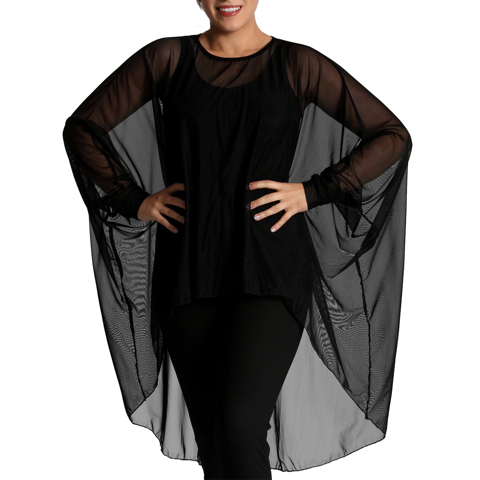 InstantFigure Instawrap Shahl Sheer Mesh Coverup Top 33COCT