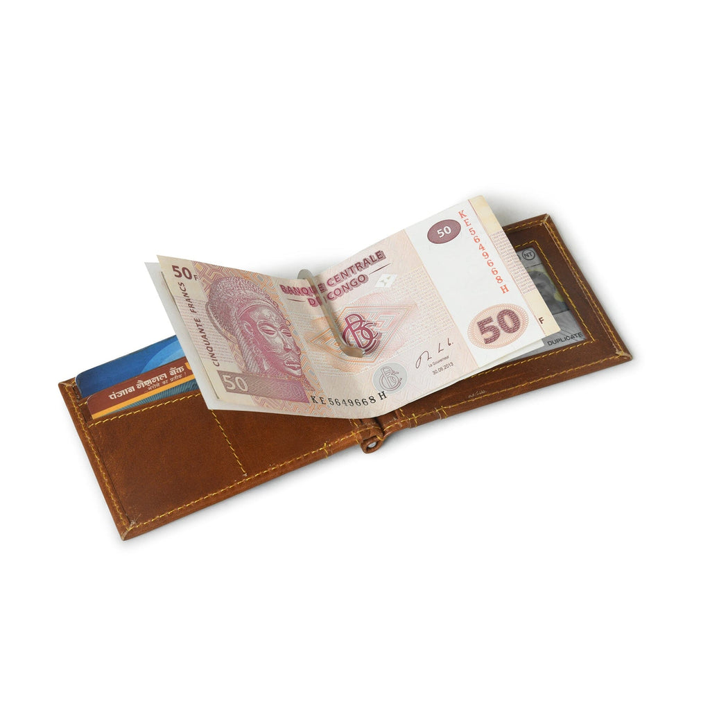 Finley Money Clipper- Tan Brown