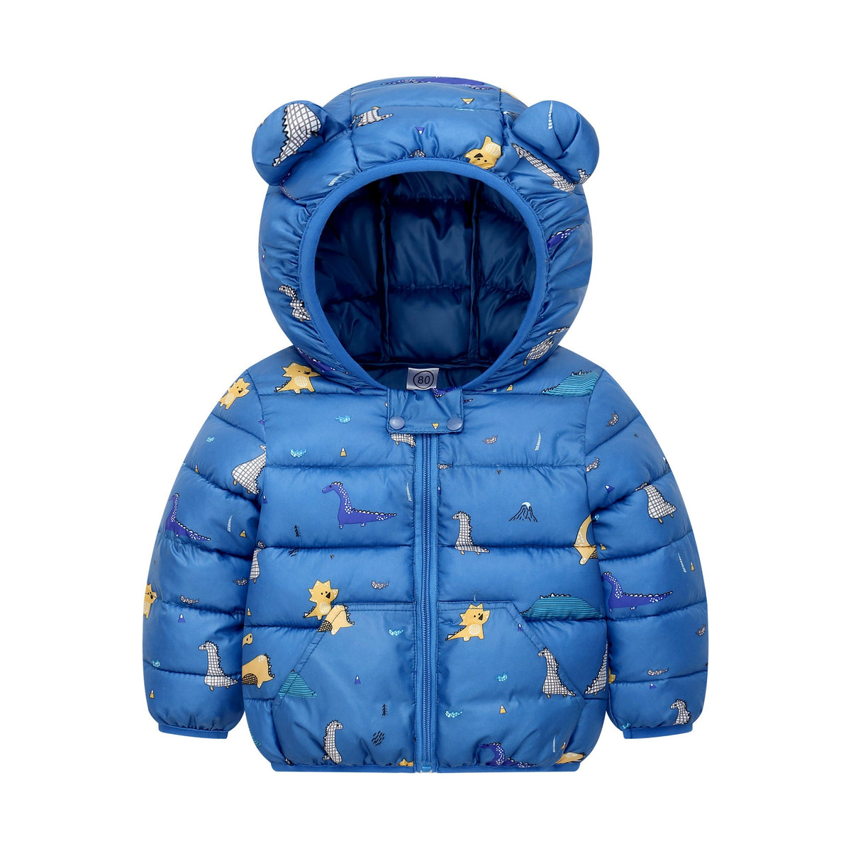 Small And Medium-sized Children's Down Padded Winter Boys And Girls Printed Cotton Coat