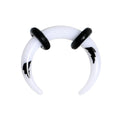 8G White Acrylic Black Lightning Buffalo Taper