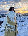Cashmere-look Plaid Thickened Warm Scarf