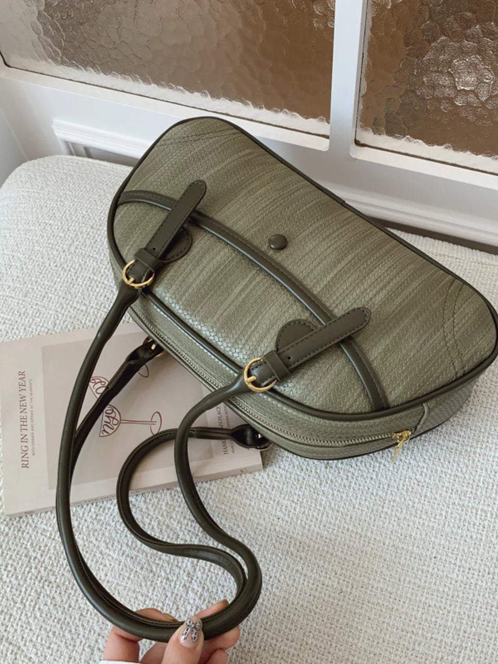 Vintage Buckle Shoulder Bag