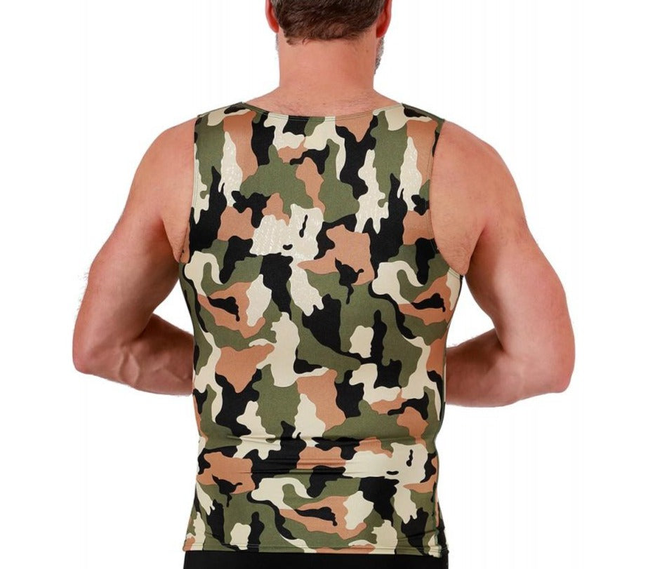 Insta Slim Big and Tall Camo Activewear Muscle Tank 3MAT001BT