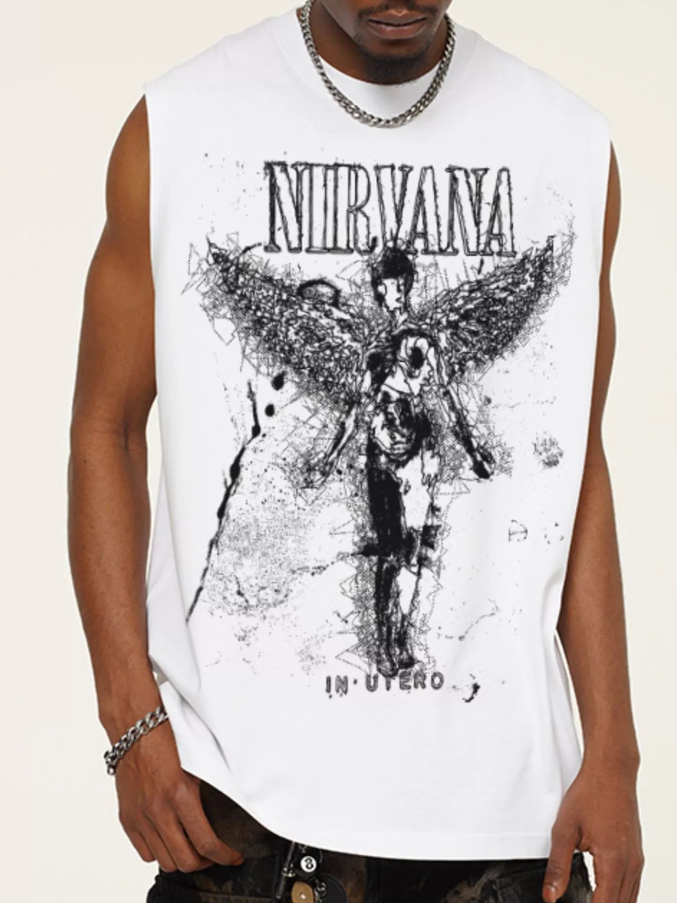 Men's Graphic Round Neck Tank