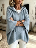 Hooded Batwing Knit Sweater New Fallwinter Style Loose-fitting