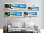 Doctor’s Cave Beach, Jamaica Panoramic Print, Vacation Gift, Jamaica Wall Art, Beach Painting, Beach Decor, Large Wall Art, Wood Frame Art