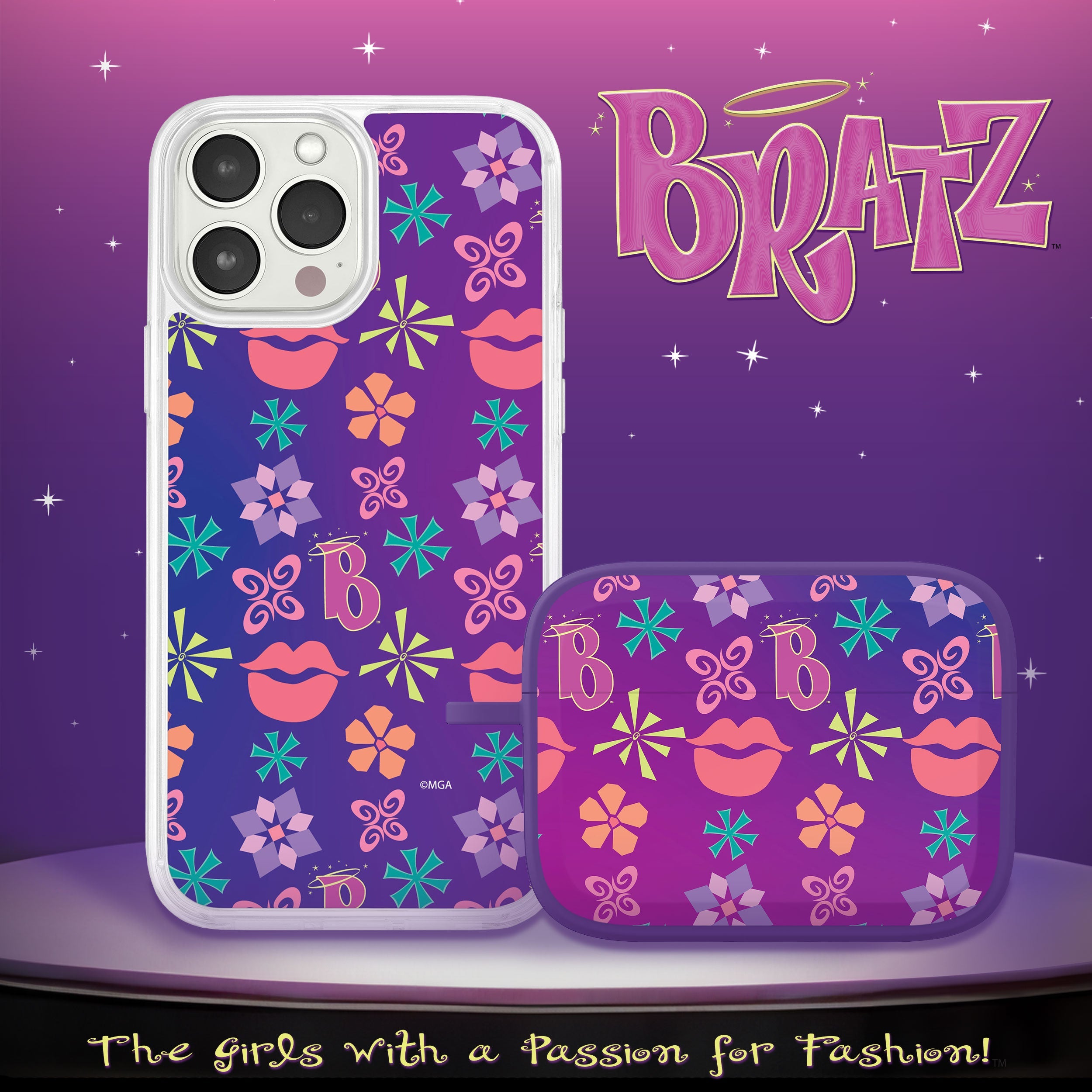 Bratz® Classic HD Apple iPhone 14 Mag-Safe Phone Case and AirPods AirPods Pro Combo Package