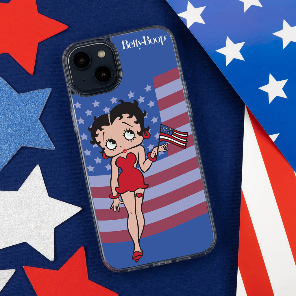 Betty Boop Red White & Boop HD Apple iPhone 14 Mag-Safe Phone Case