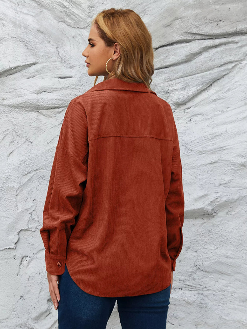 Corduroy Button-Up Shirt