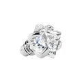 2mm Clear Prong Set Square Gem Dermal Top