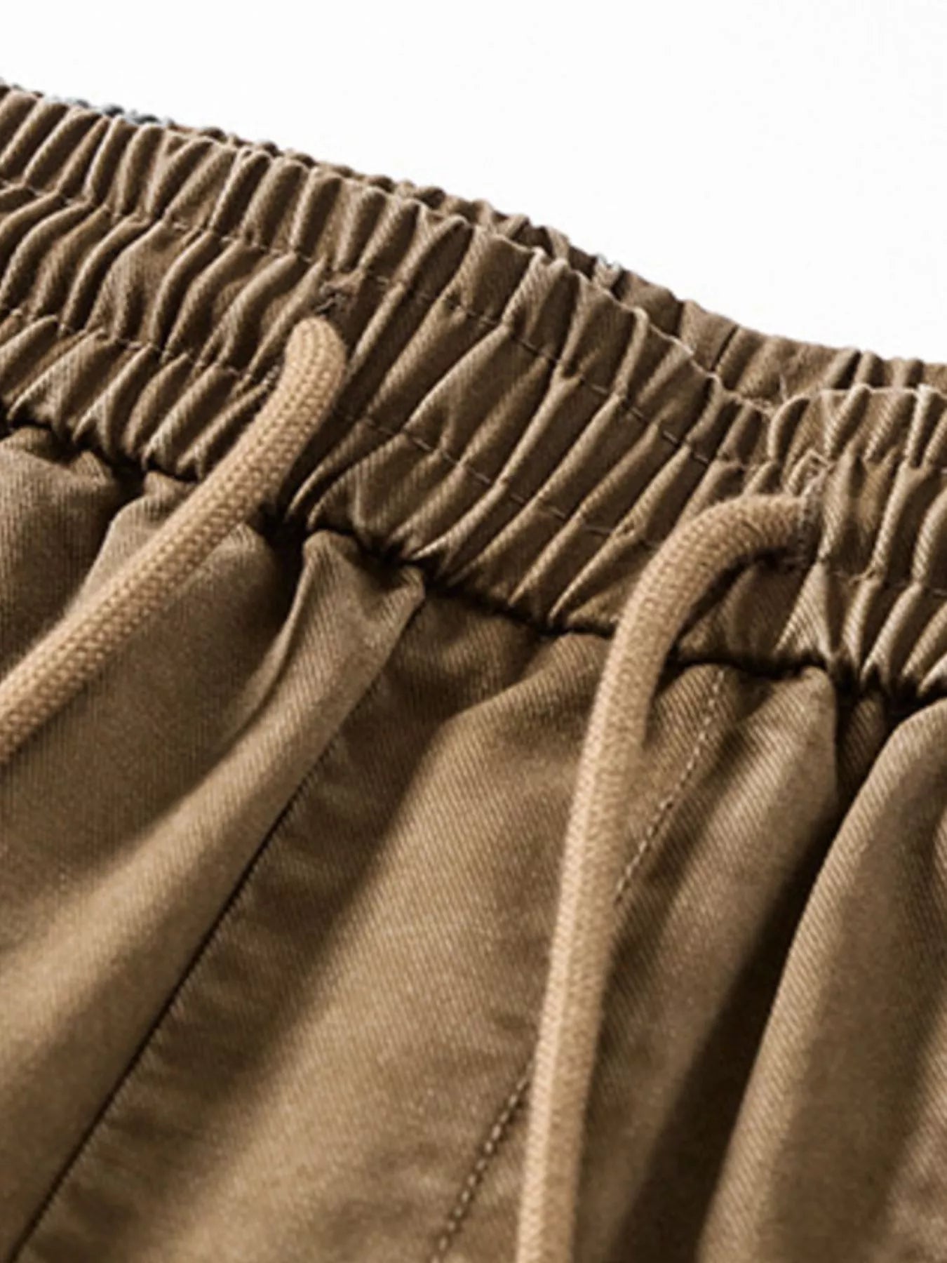 Men's Plus Size Drawstring Vintage Cargo Shorts