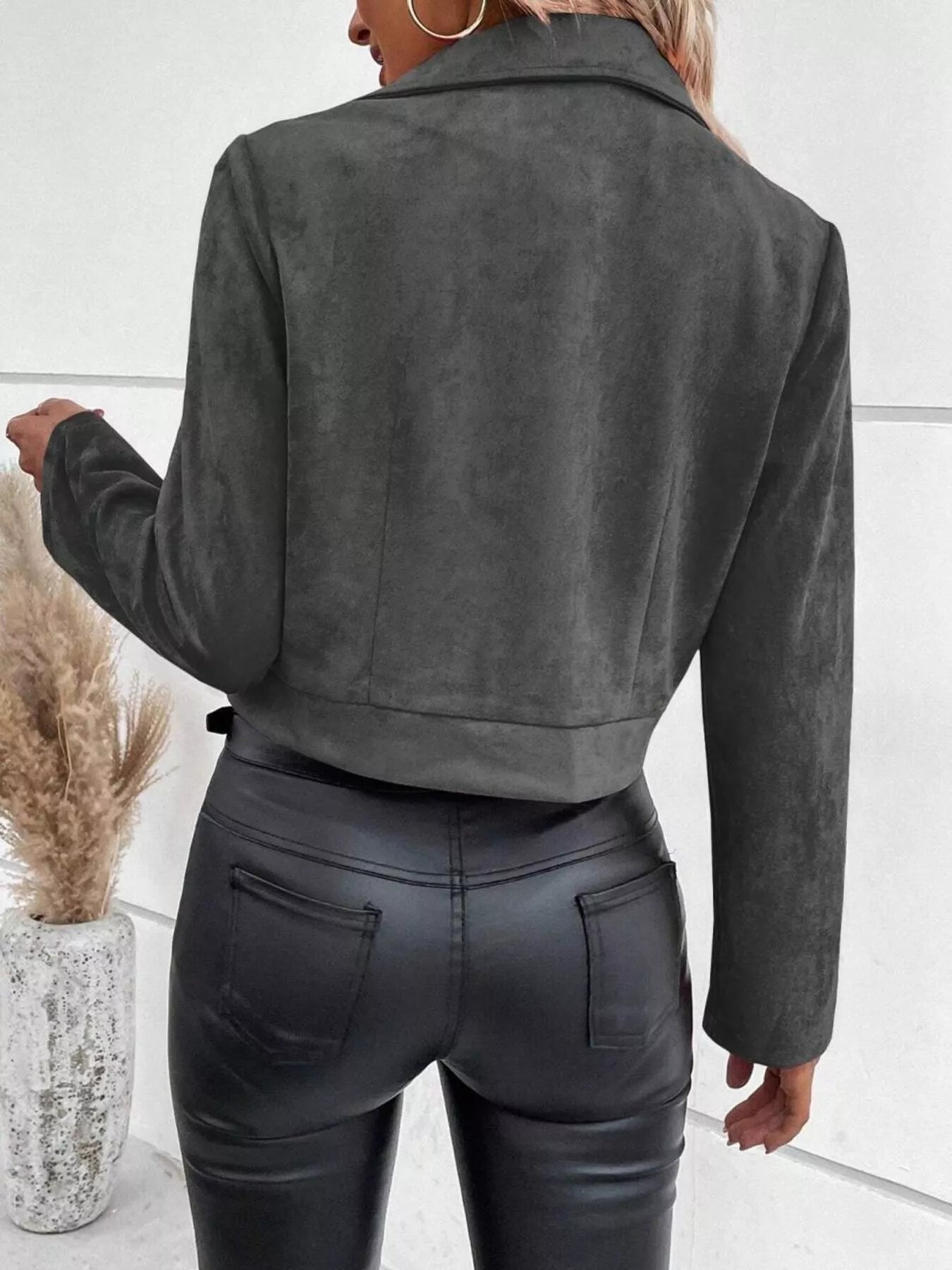Zip Up Cropped Jacket