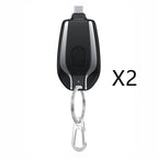 Mini Keychain Power Bank, 1500mAh Emergency Charger