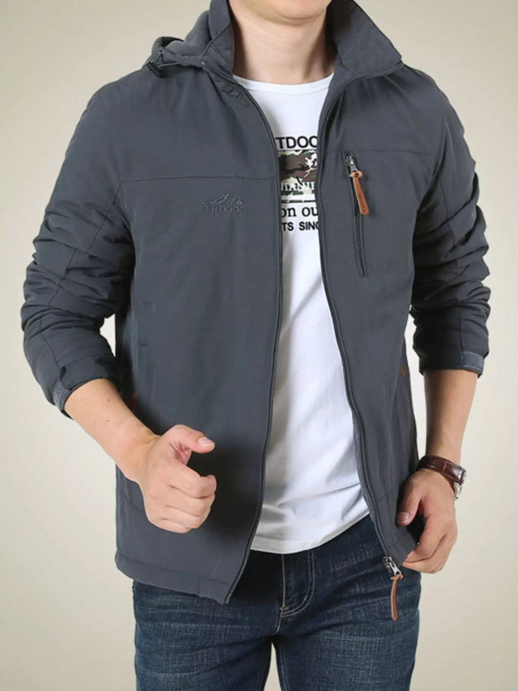 Men's Plus Size Lightweight Outdoor Windproof Jacket