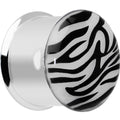 5/8 Stainless Steel Purple Tiger Print Solar Activated Saddle Plug