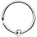 18G 3/8 925 Silver Ball Daith Cartilage Tragus Earring