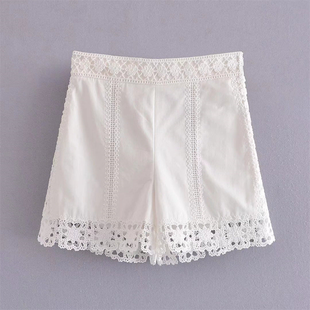 Women's Hollow-Out Patchwork Tassel Coat – Long Sleeve Lapel Button-Down Jacket