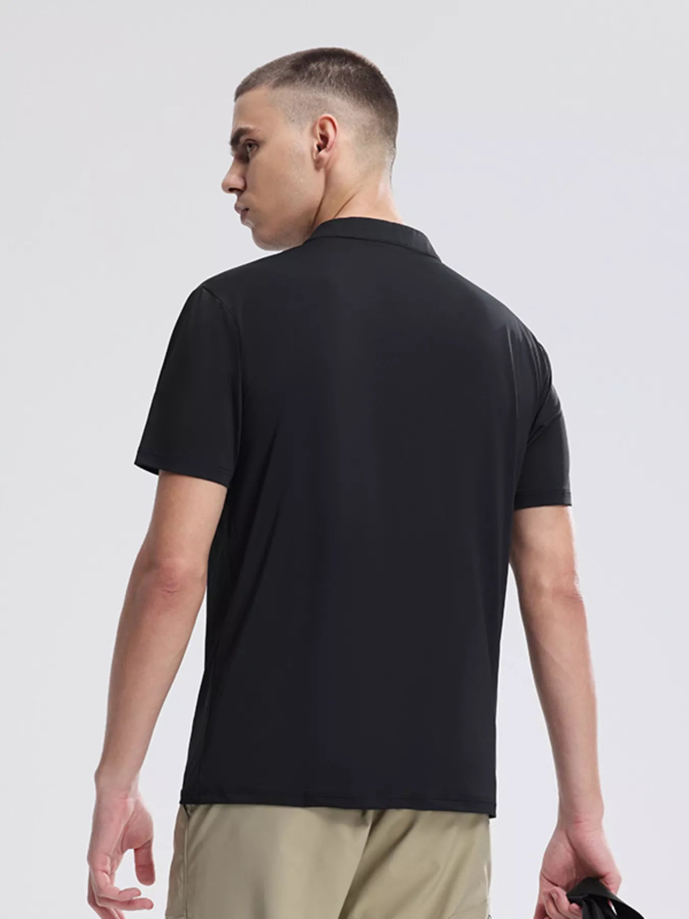 Men's Quarter Zip Short Sleeve Active T-Shirt