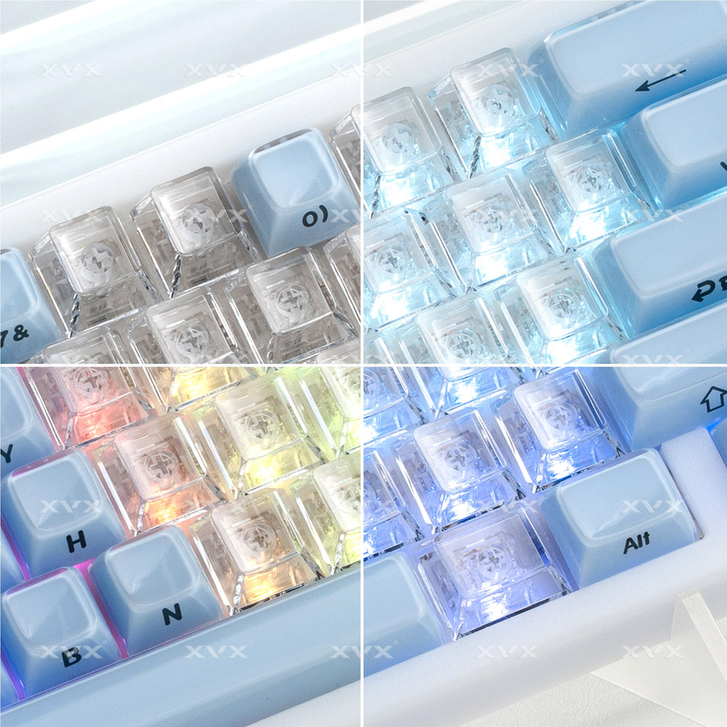 XVX Fizz Heart Series Cherry Profile PC 21-Key Artisan Keycap Set