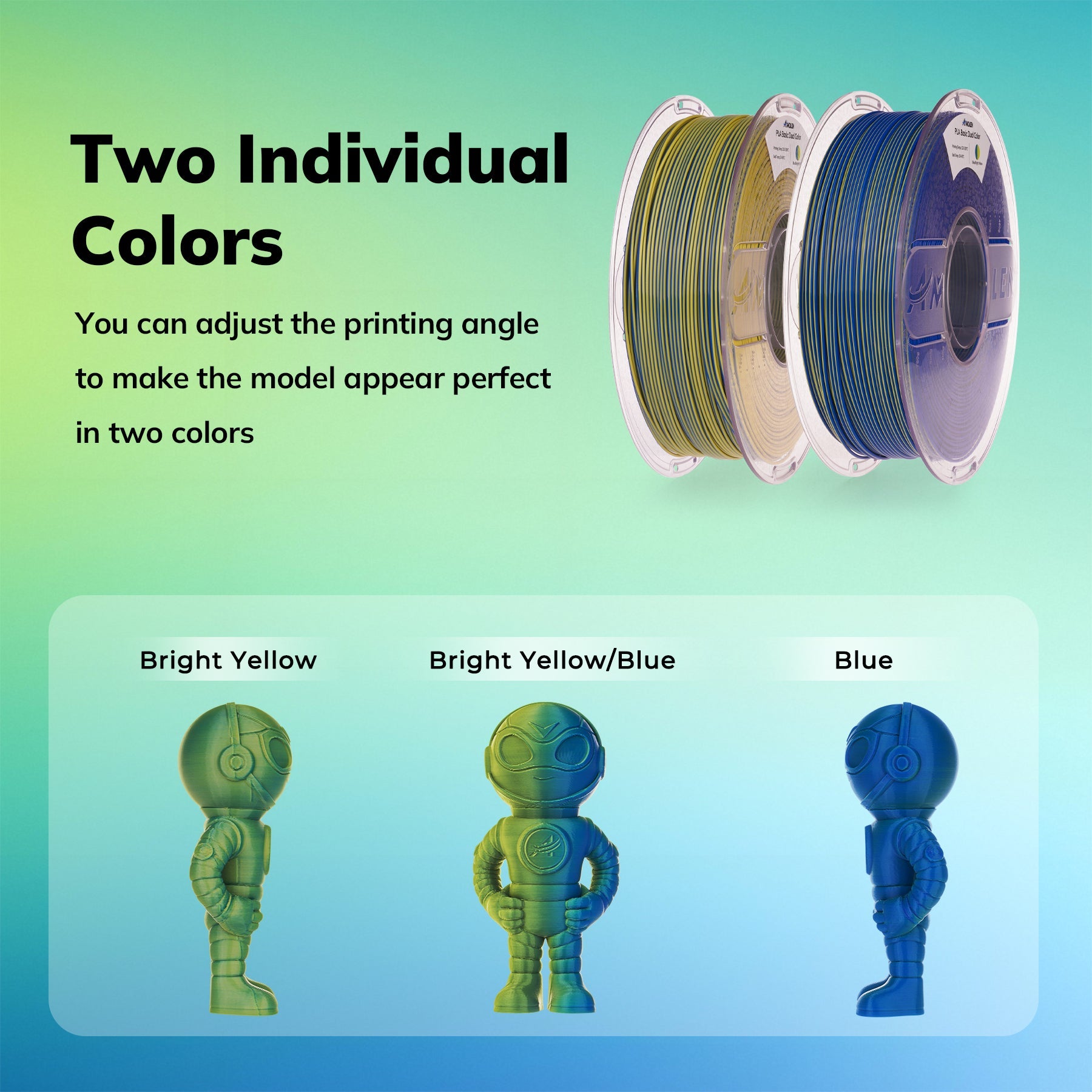 PLA Basic Dual Color-High Speed 1.75mm, 1 KG