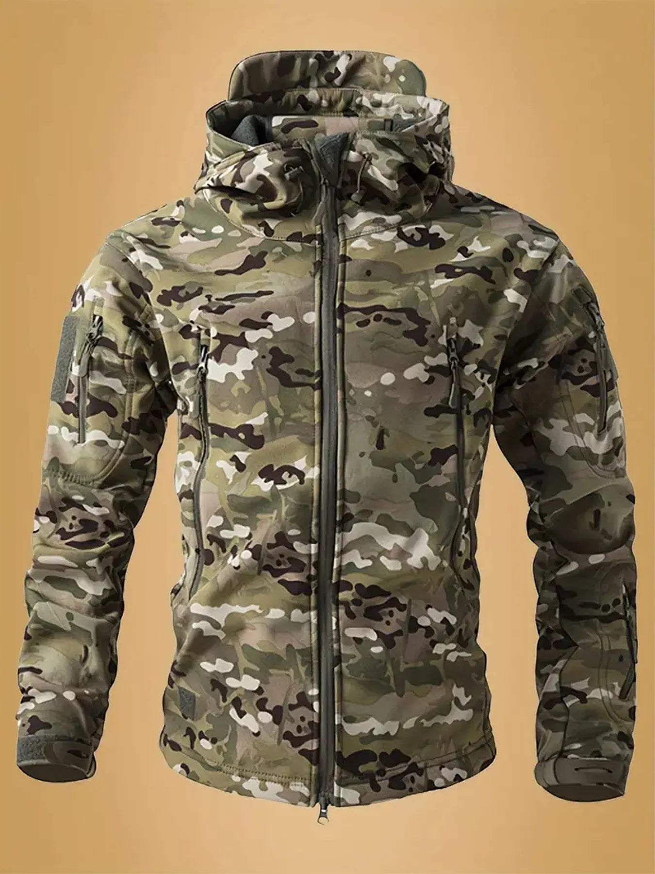 Men's Camouflage Zip Up Hooded Jacket