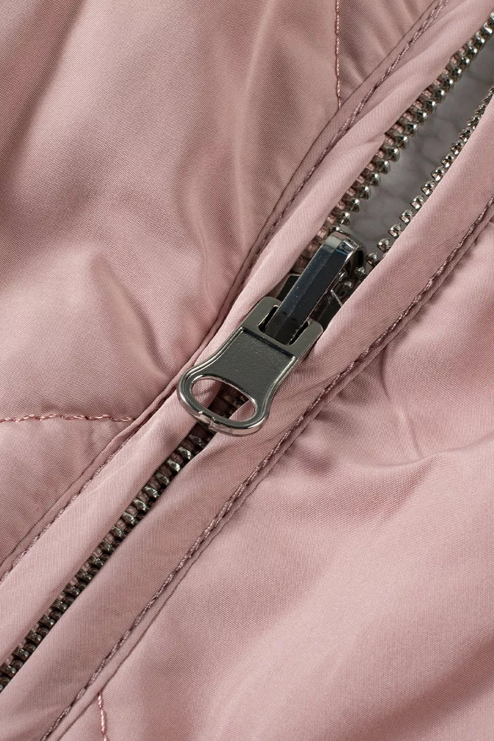 Quilted Sherpa-Lined Vest Coat