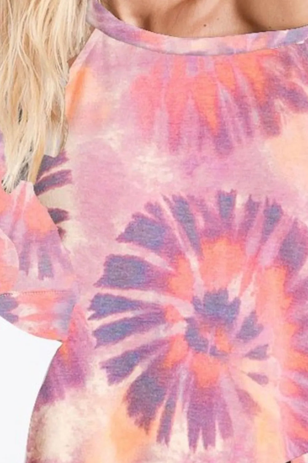 Tie Dye Print Terry T-Shirt
