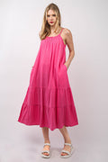 Tiered Ruffle Midi Dress