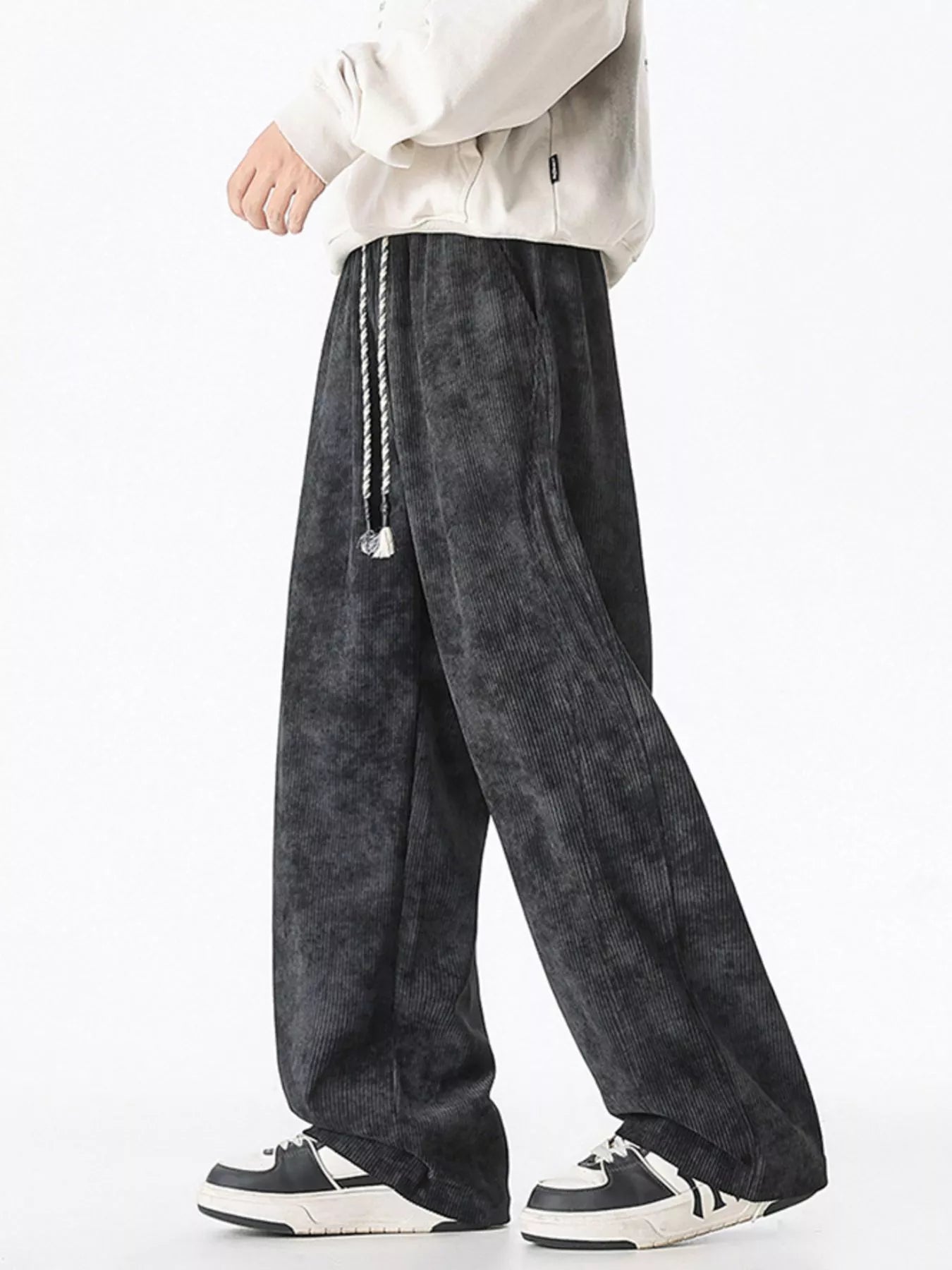 Men's Plus Size Vintage Wash Wide Leg Pants