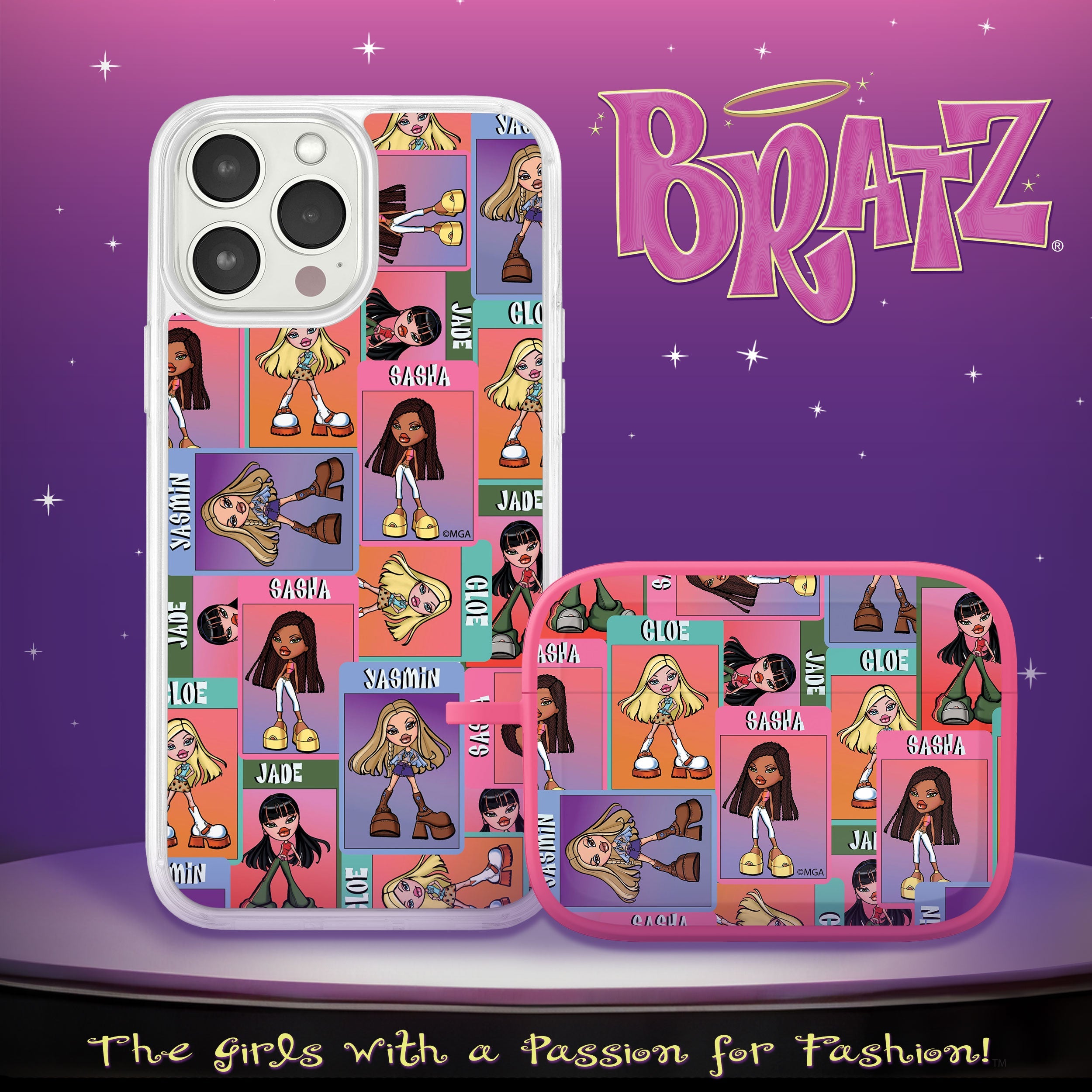 Bratz® Classic HD Apple iPhone 15 Mag-Safe Phone Case and AirPods AirPods Pro Combo Package