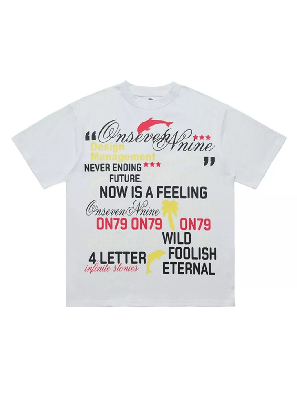 Men's Letter Round Neck Short Sleeve T-Shirt