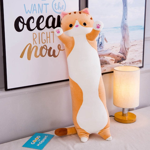 Plush Long Cat Body Pillow