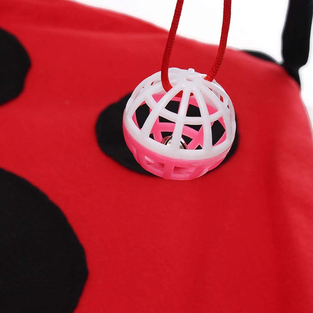 Black Ladybug Cat Play Mat