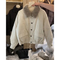 Women's Retro Warm Fur Collar Jacket