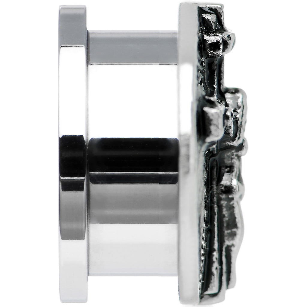 18mm Stainless Steel Jesus on the Cross Screw Fit Plug