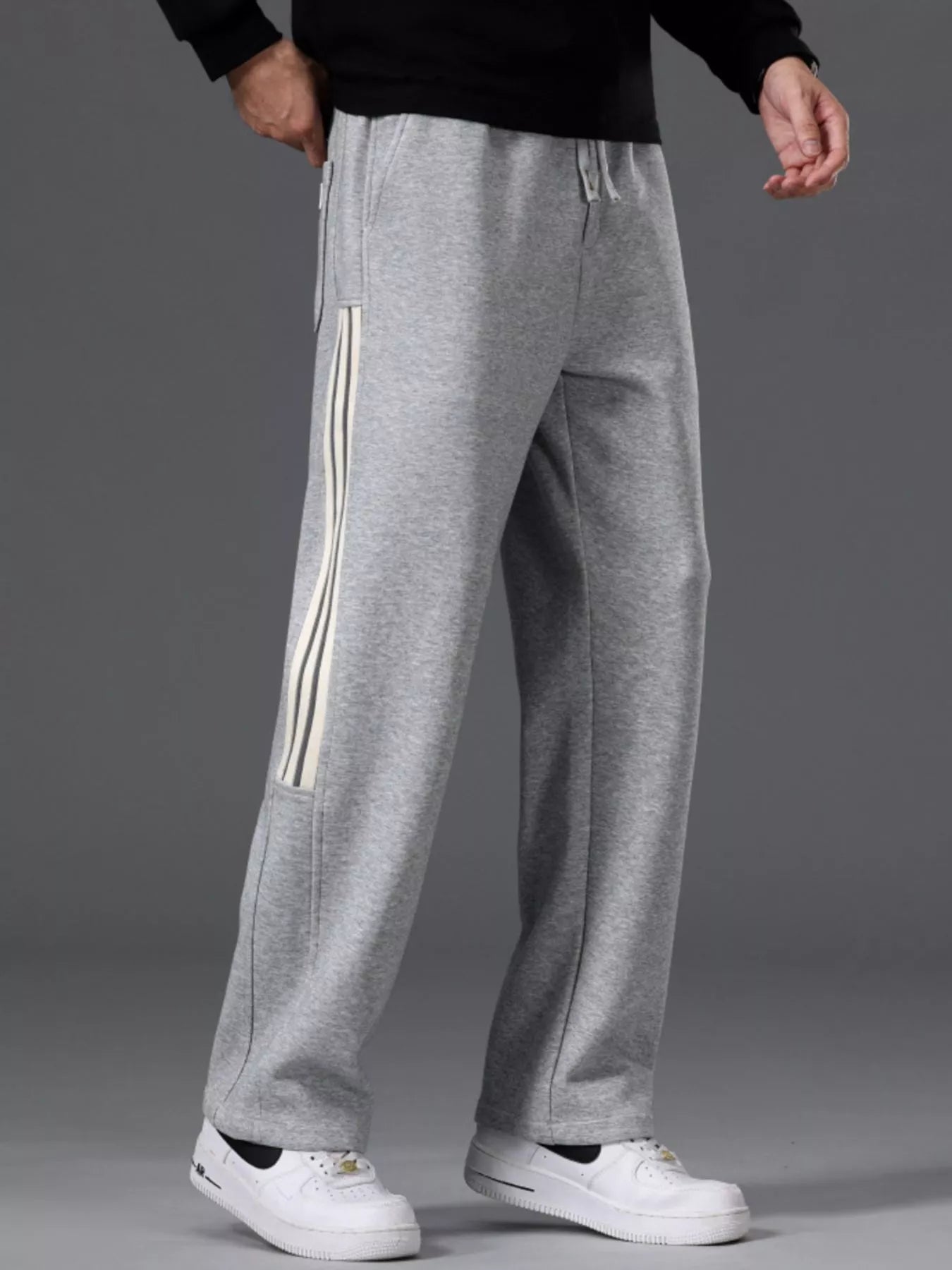 Men's Casual Striped Wide Leg Pants