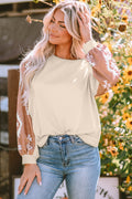 Print Patch Long Sleeve Top