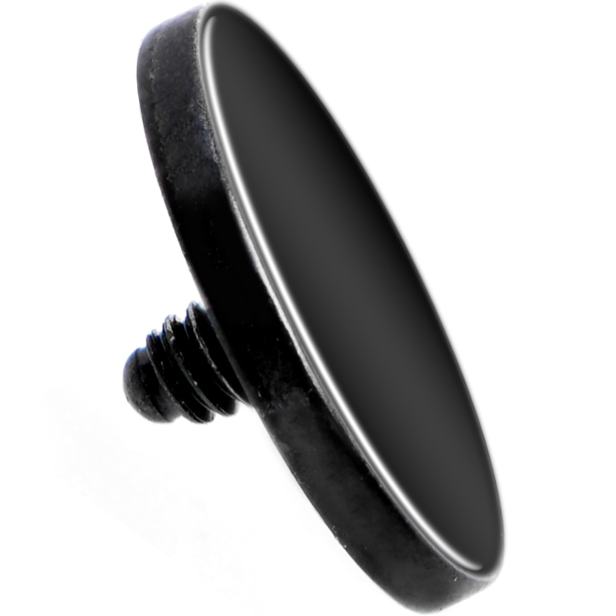 14G Black Titanium IP 4mm Flat Disc Dermal Anchor Top