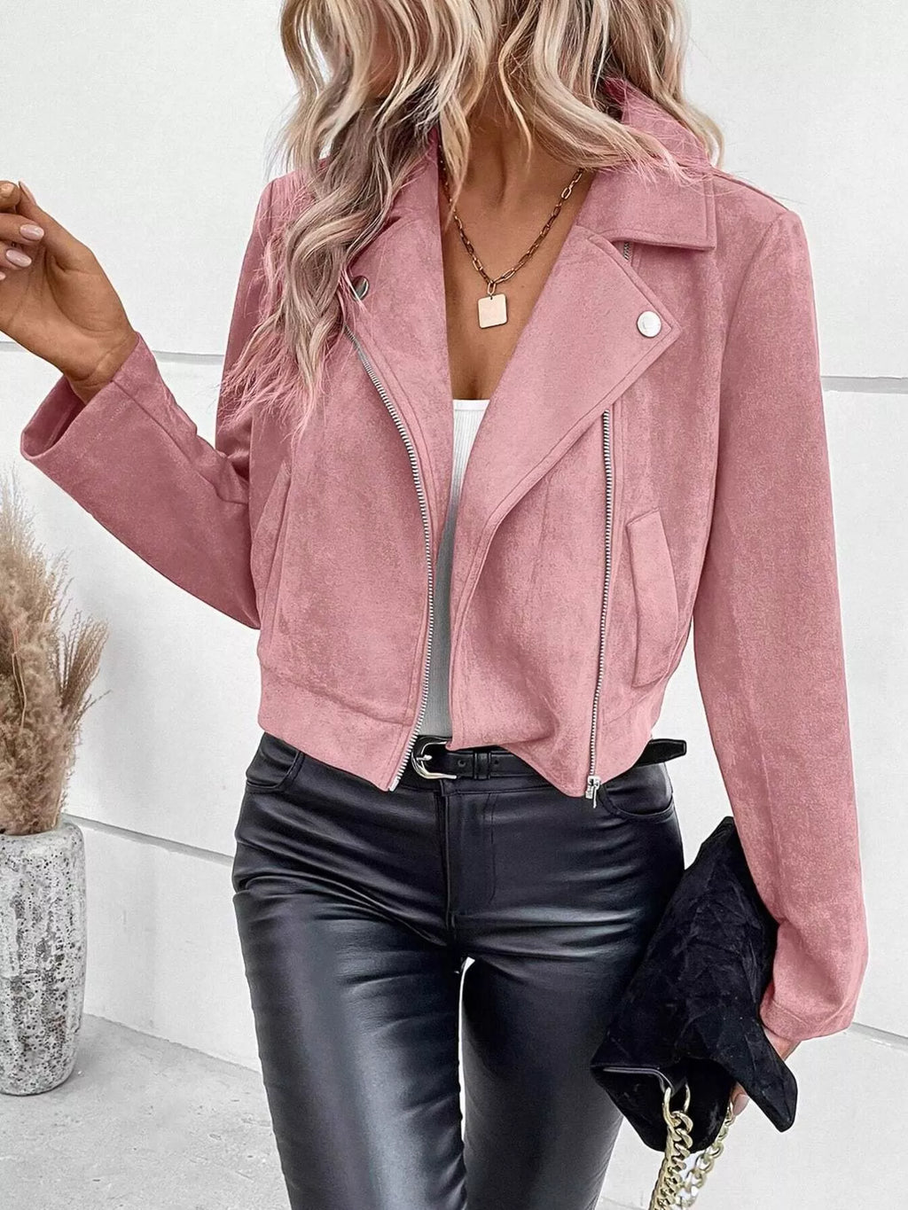 Zip Up Moto Jacket